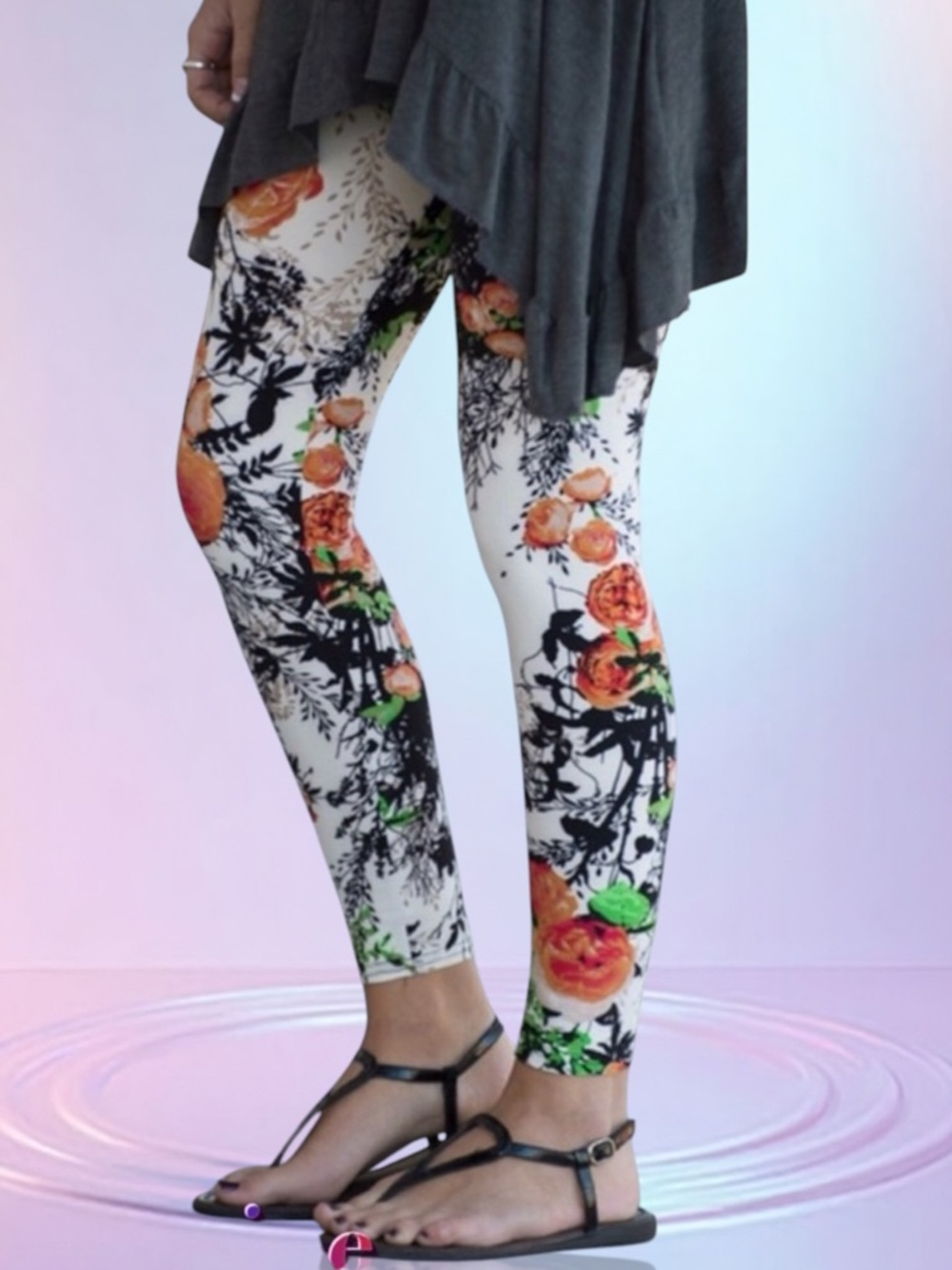 NEW✔️ Soft Floral Leggings, OSFM (0-12)